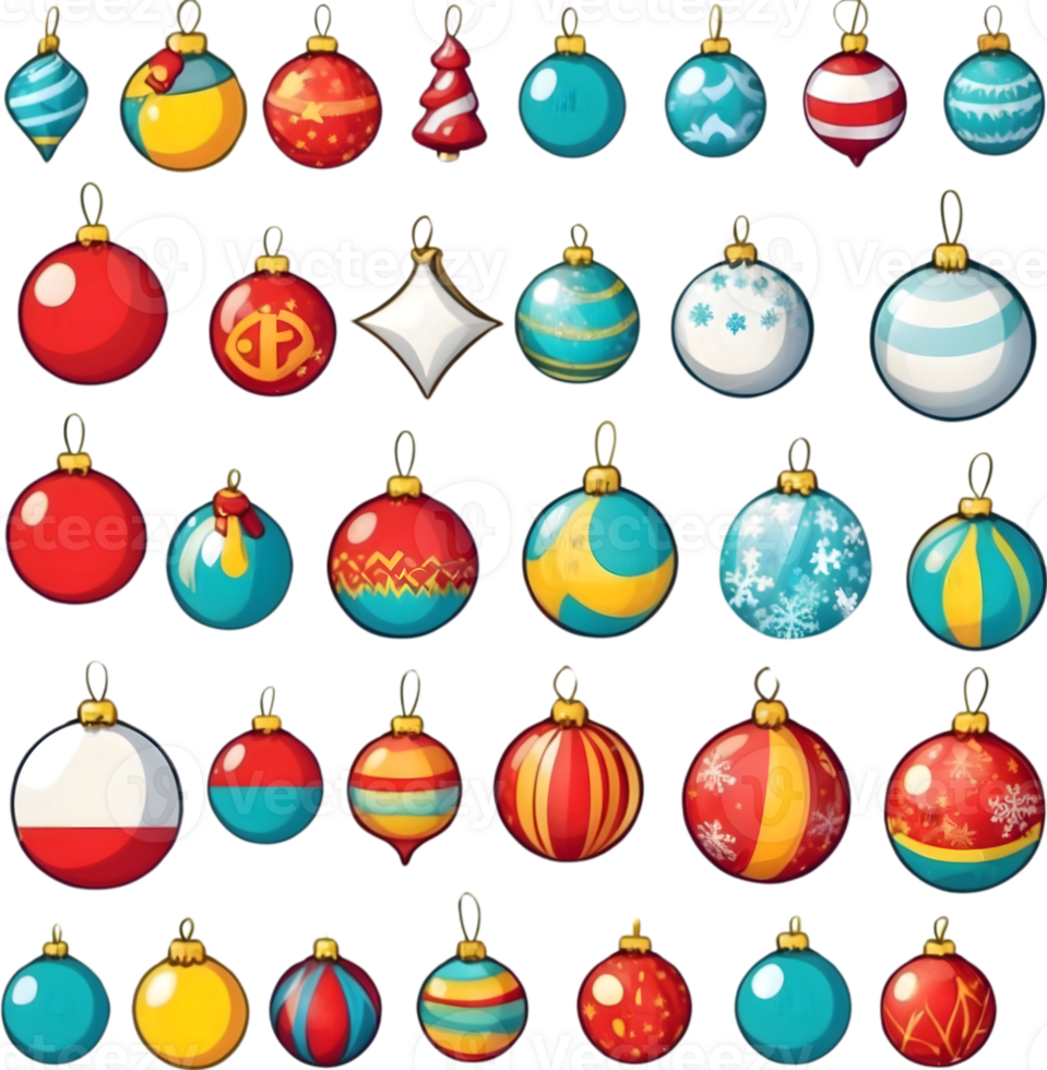 christmas balls ai generative png