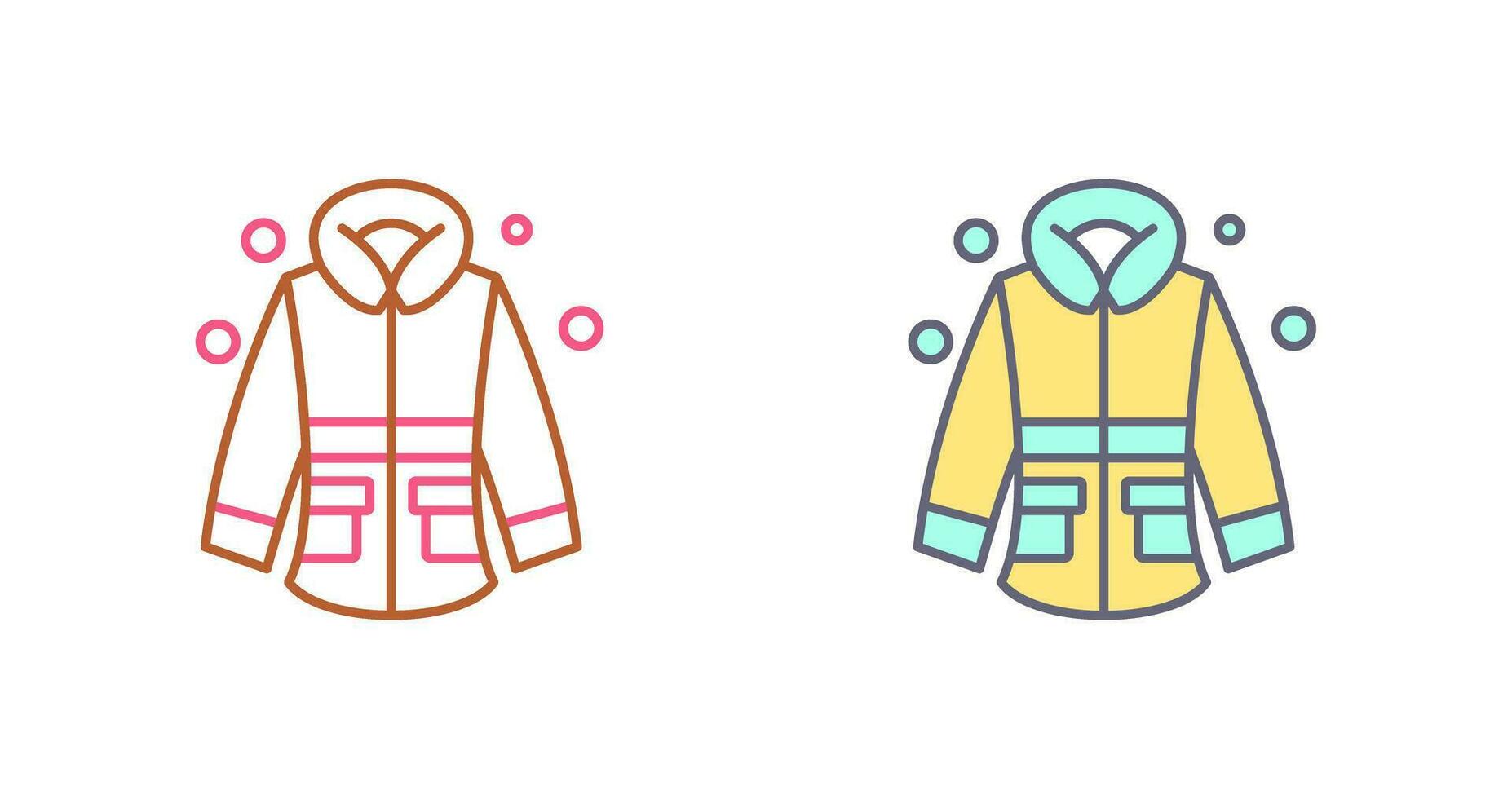 icono de vector de chaqueta de invierno