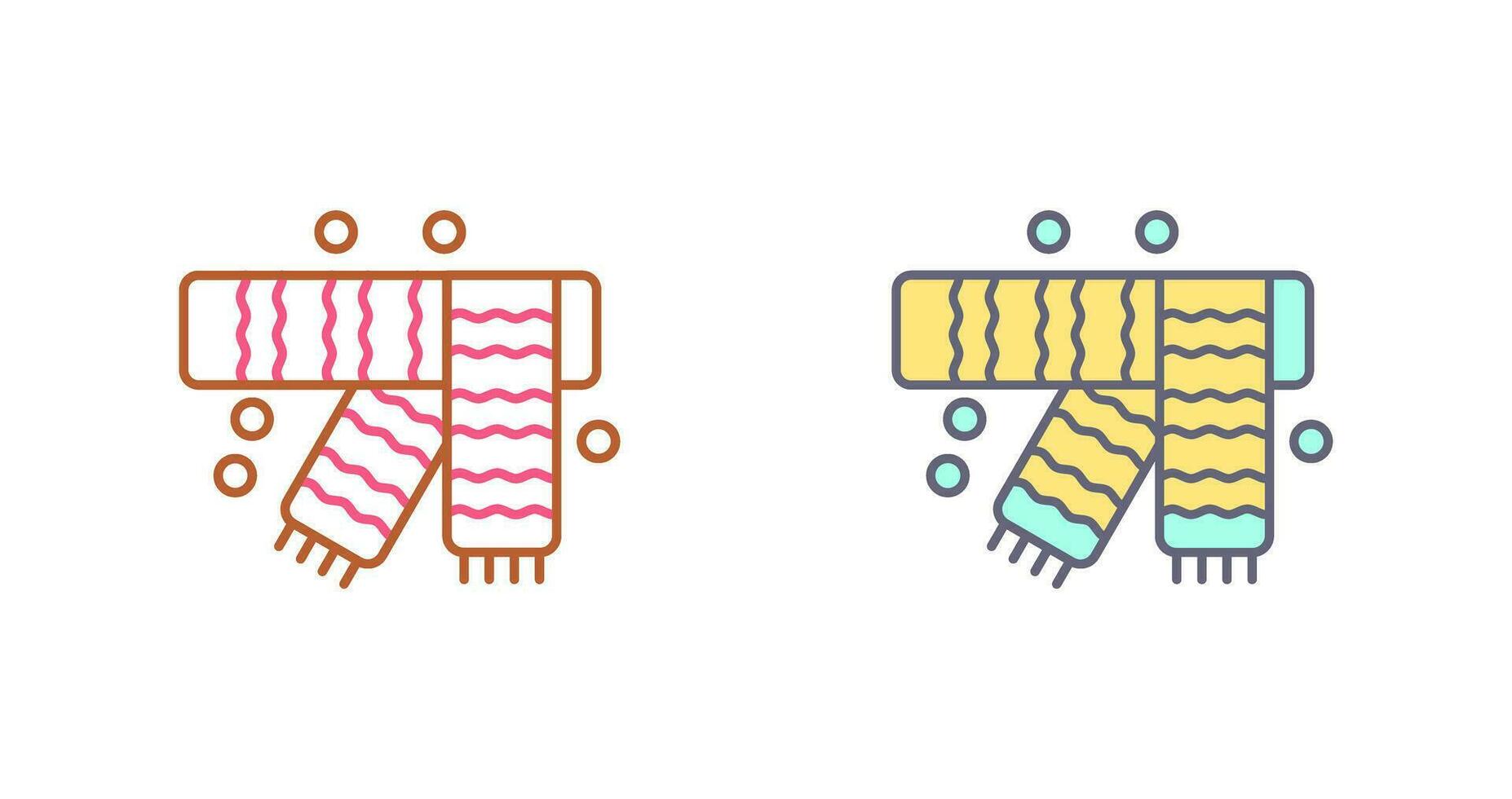 icono de vector de bufanda de invierno