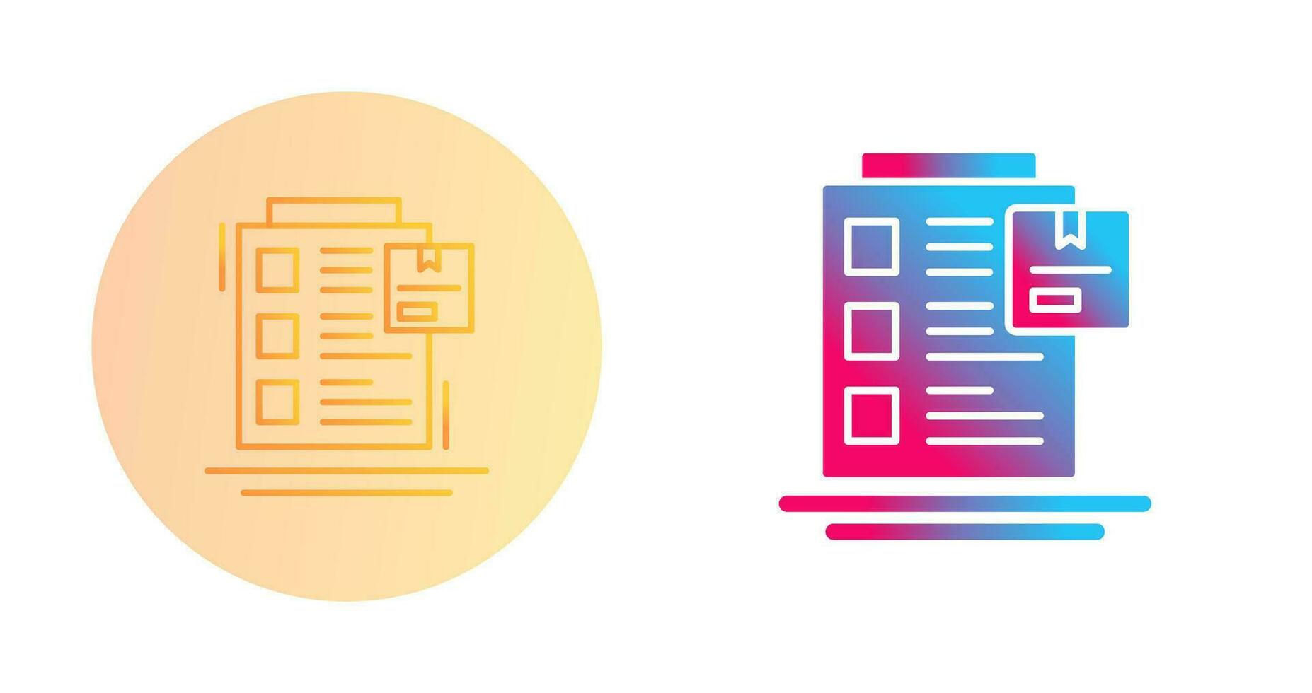Order List Vector Icon