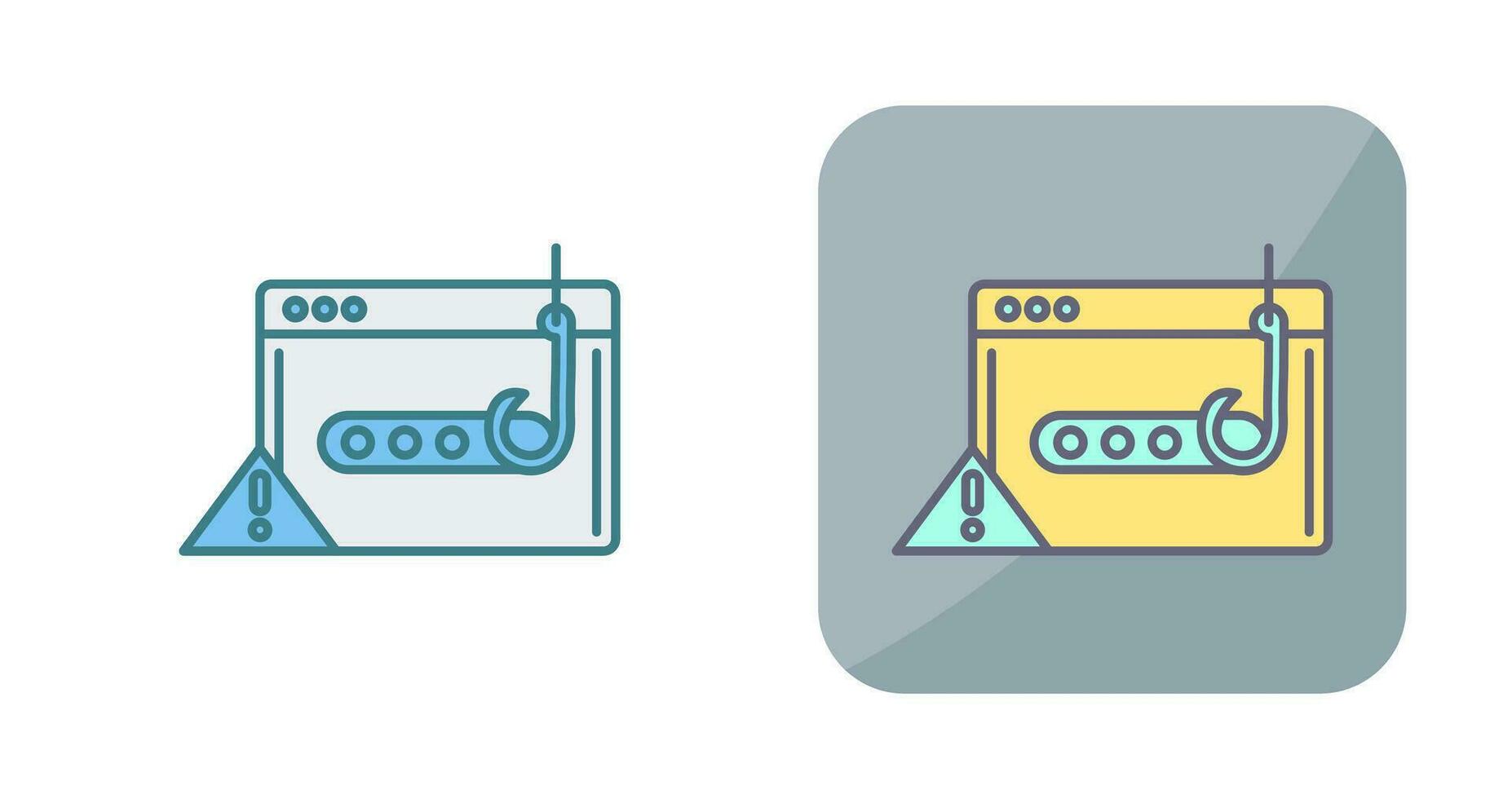 icono de vector de contraseña de phishing