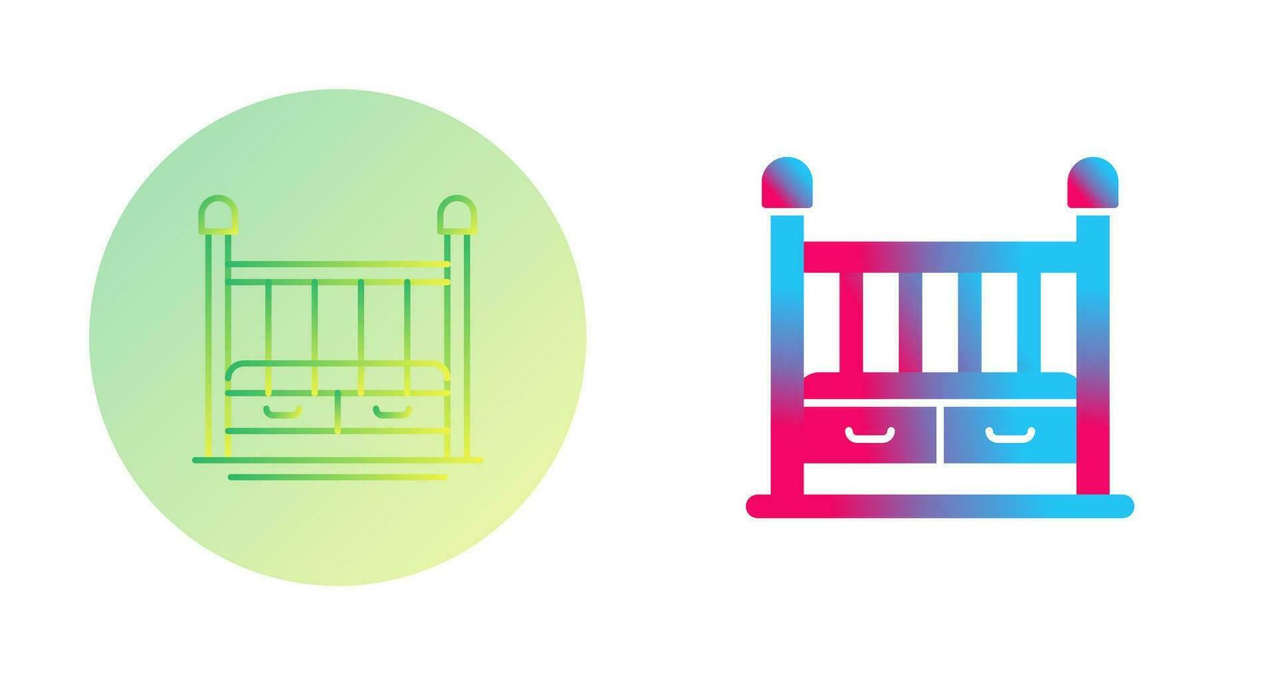 Baby Crib Vector Icon
