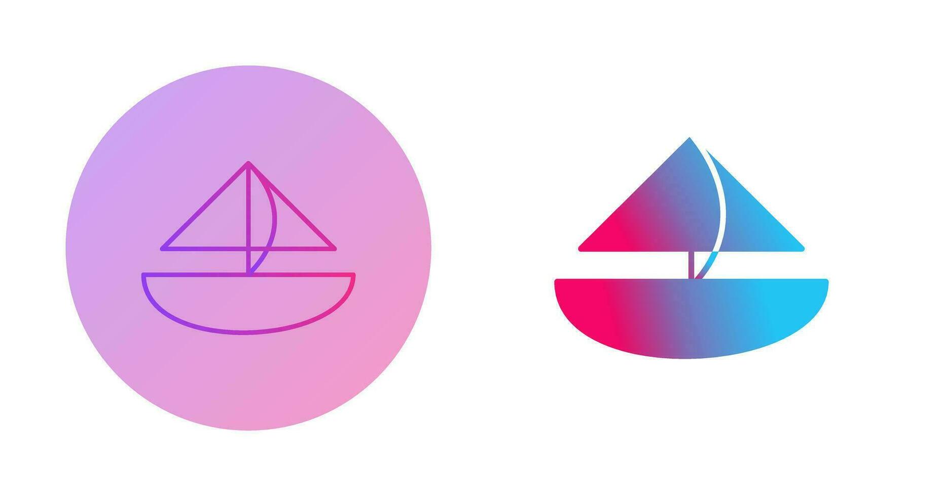 Small Yacht Vector Icon