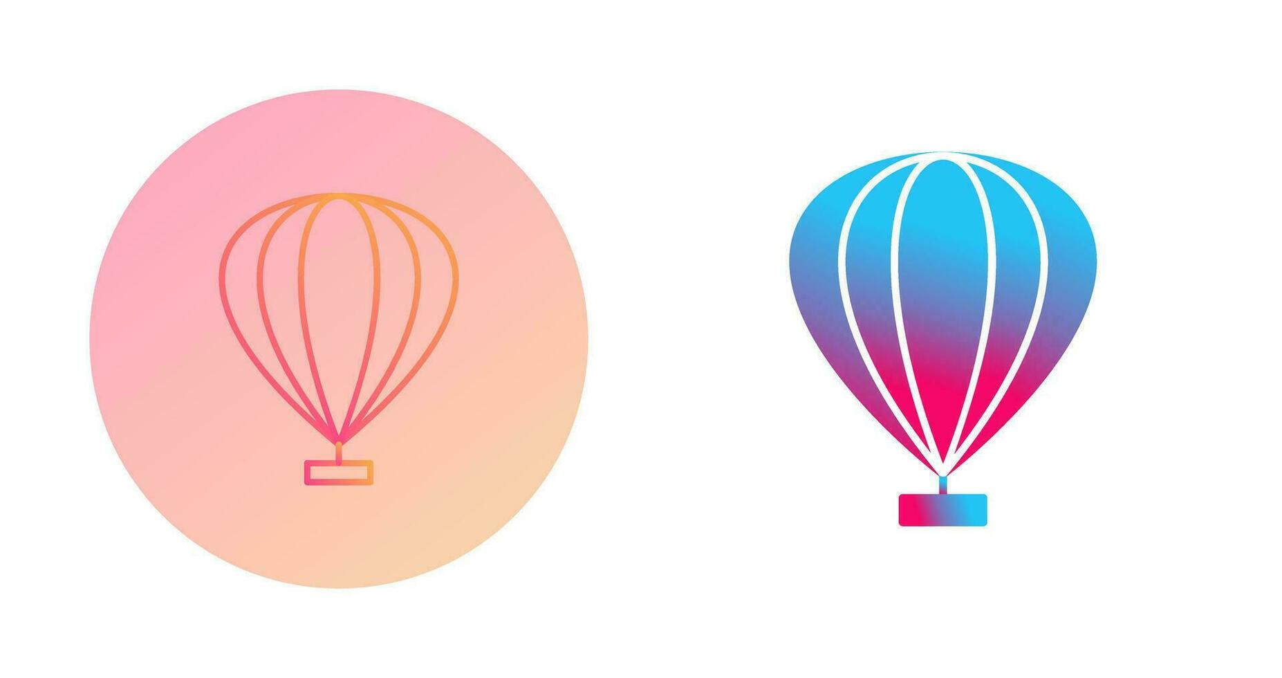 icono de vector de globo de aire caliente