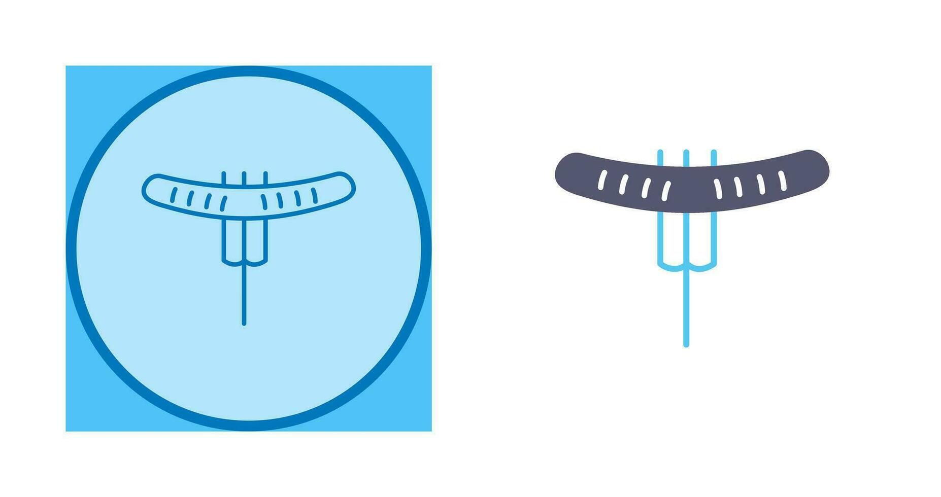 Sausage on Fork Vector Icon