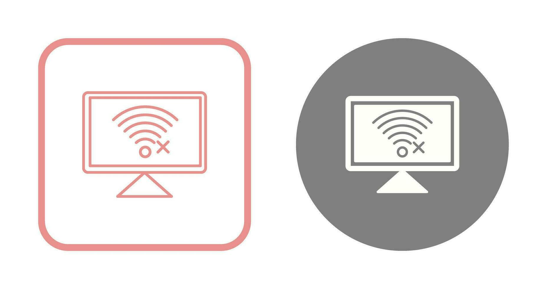 Disconnected Network Vector Icon