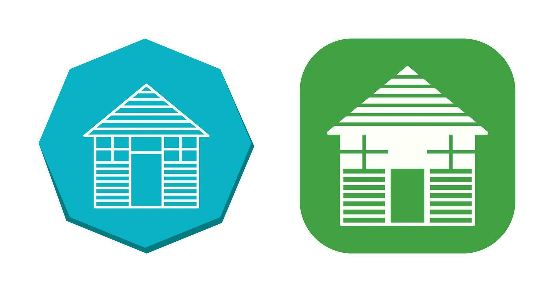Wood Cabin Vector Icon