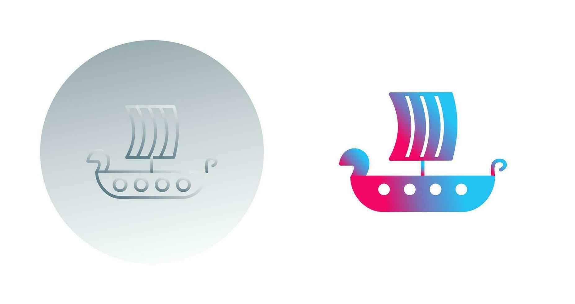 Viking Ship Vector Icon