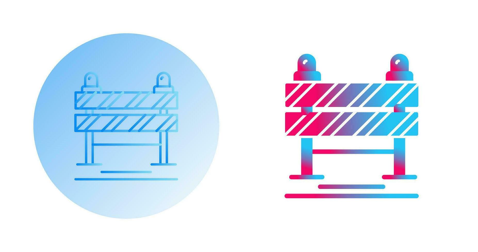 Road Blockade Vector Icon