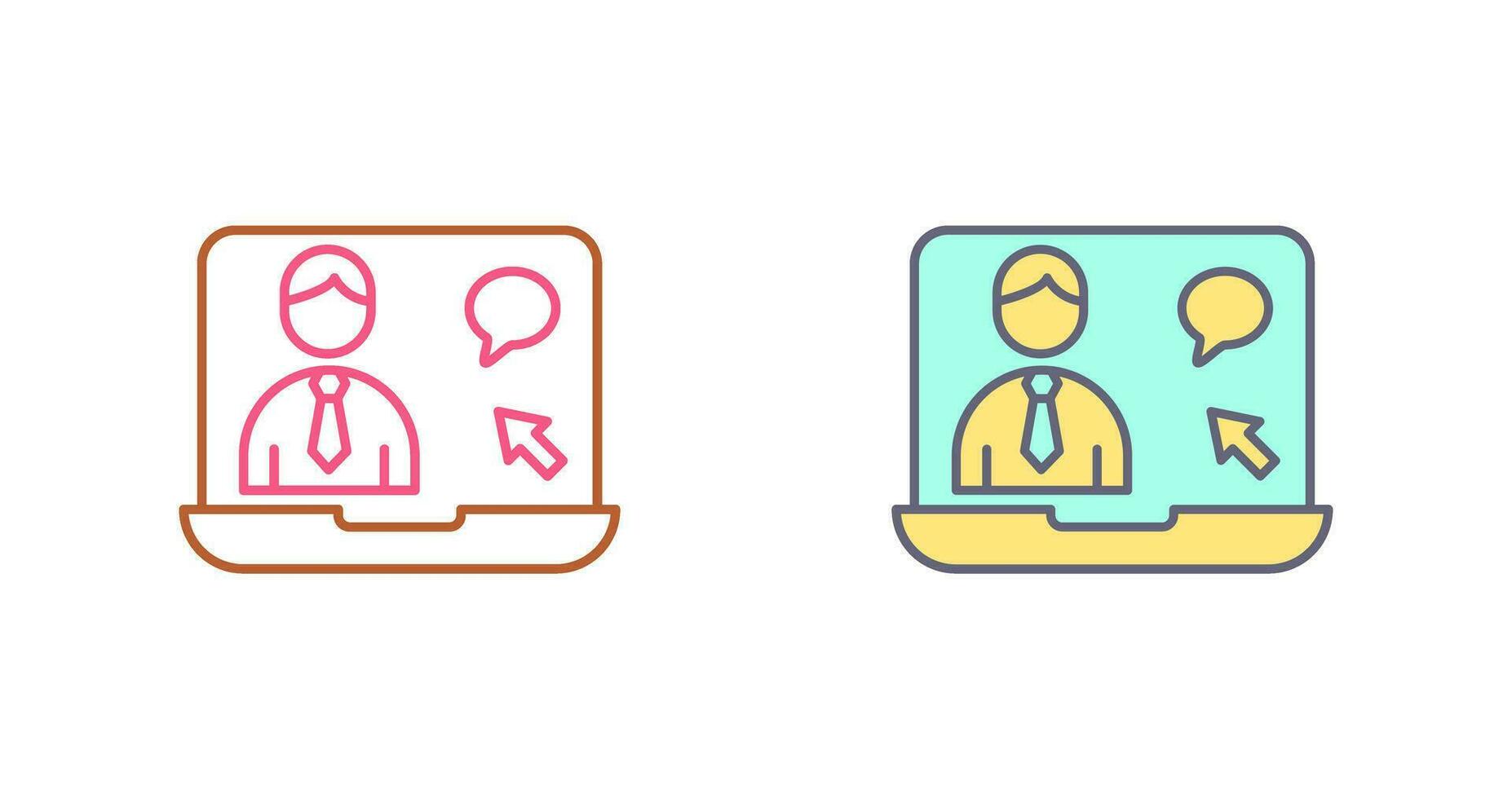 Online Interview Vector Icon