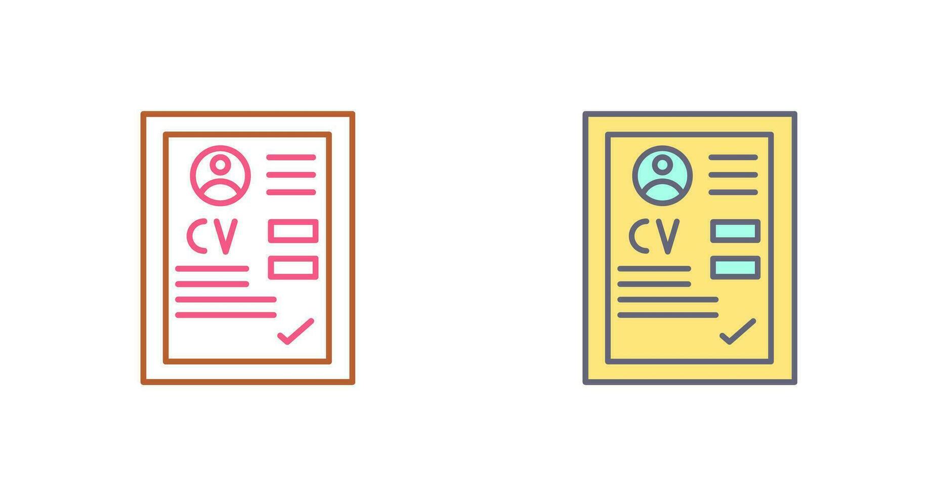 CV Vector Icon
