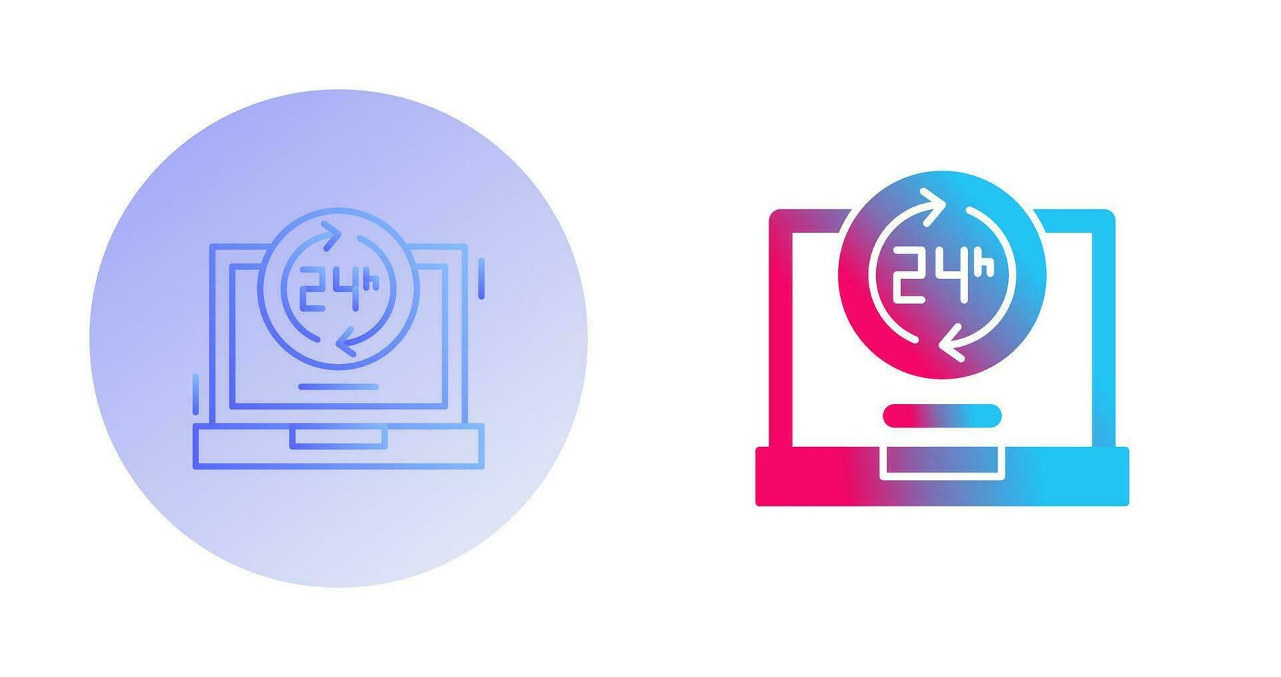 24 Hours Vector Icon