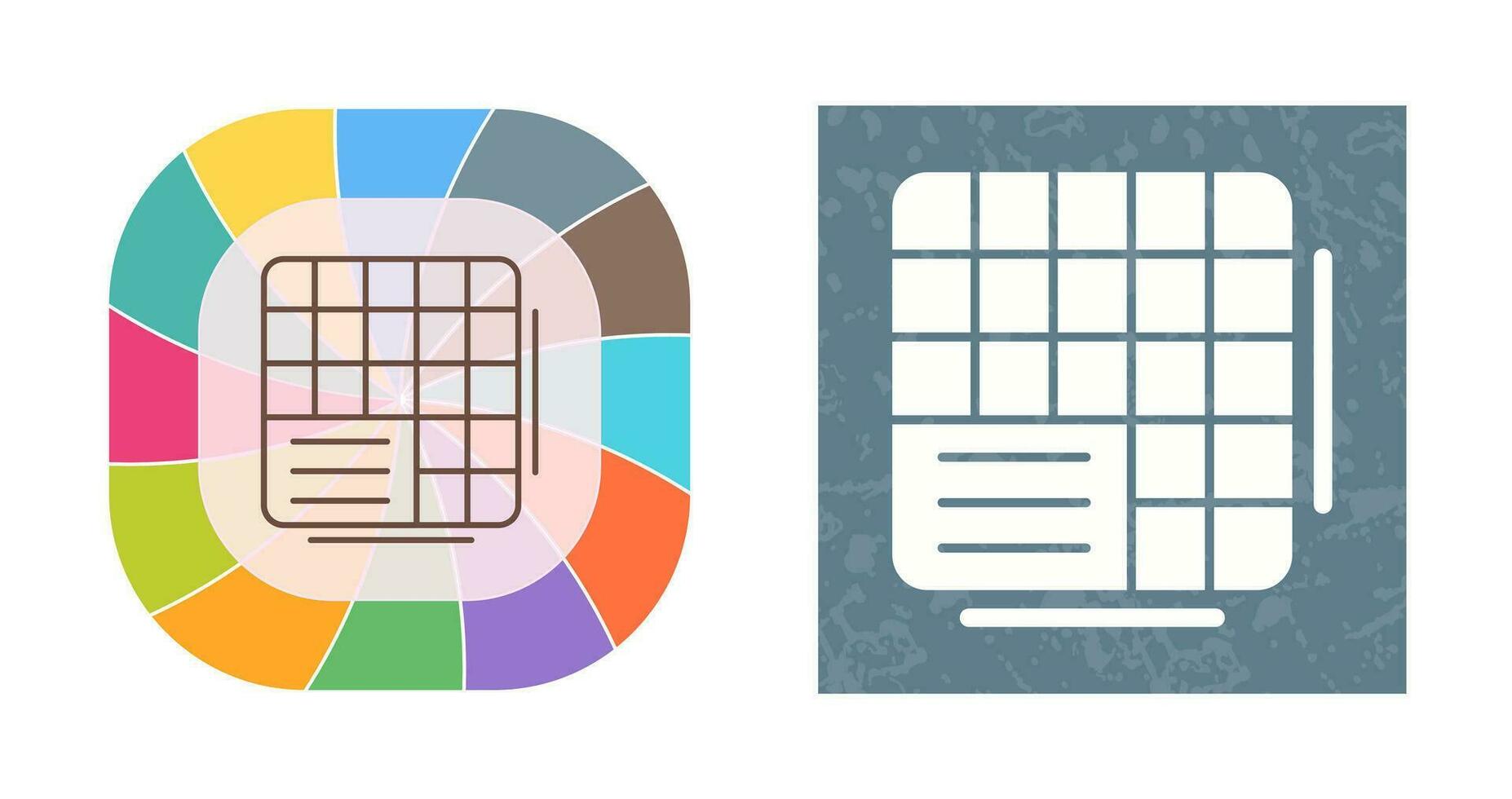 Table Data Vector Icon