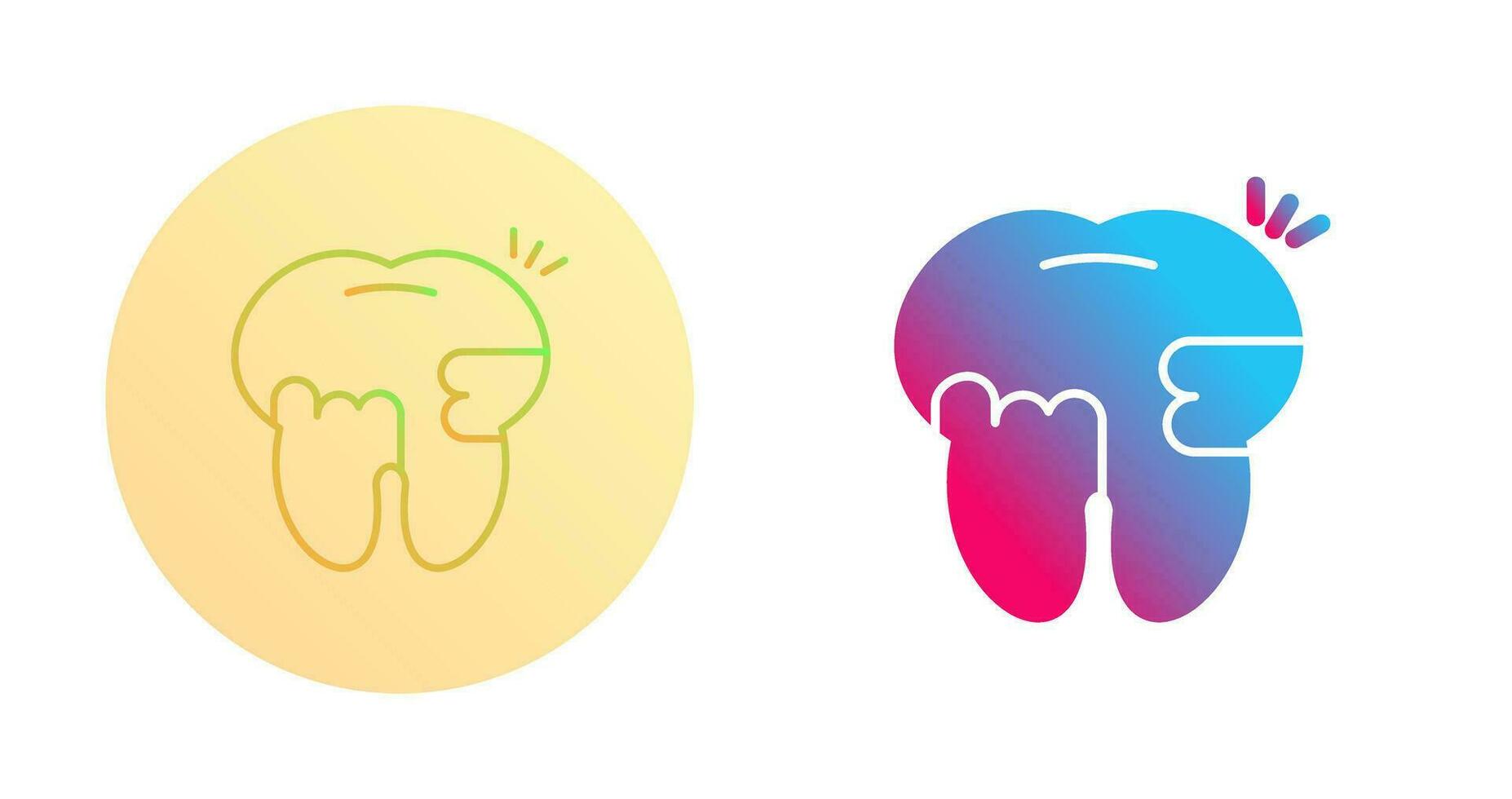 Toothache And Plaque Vector Icon