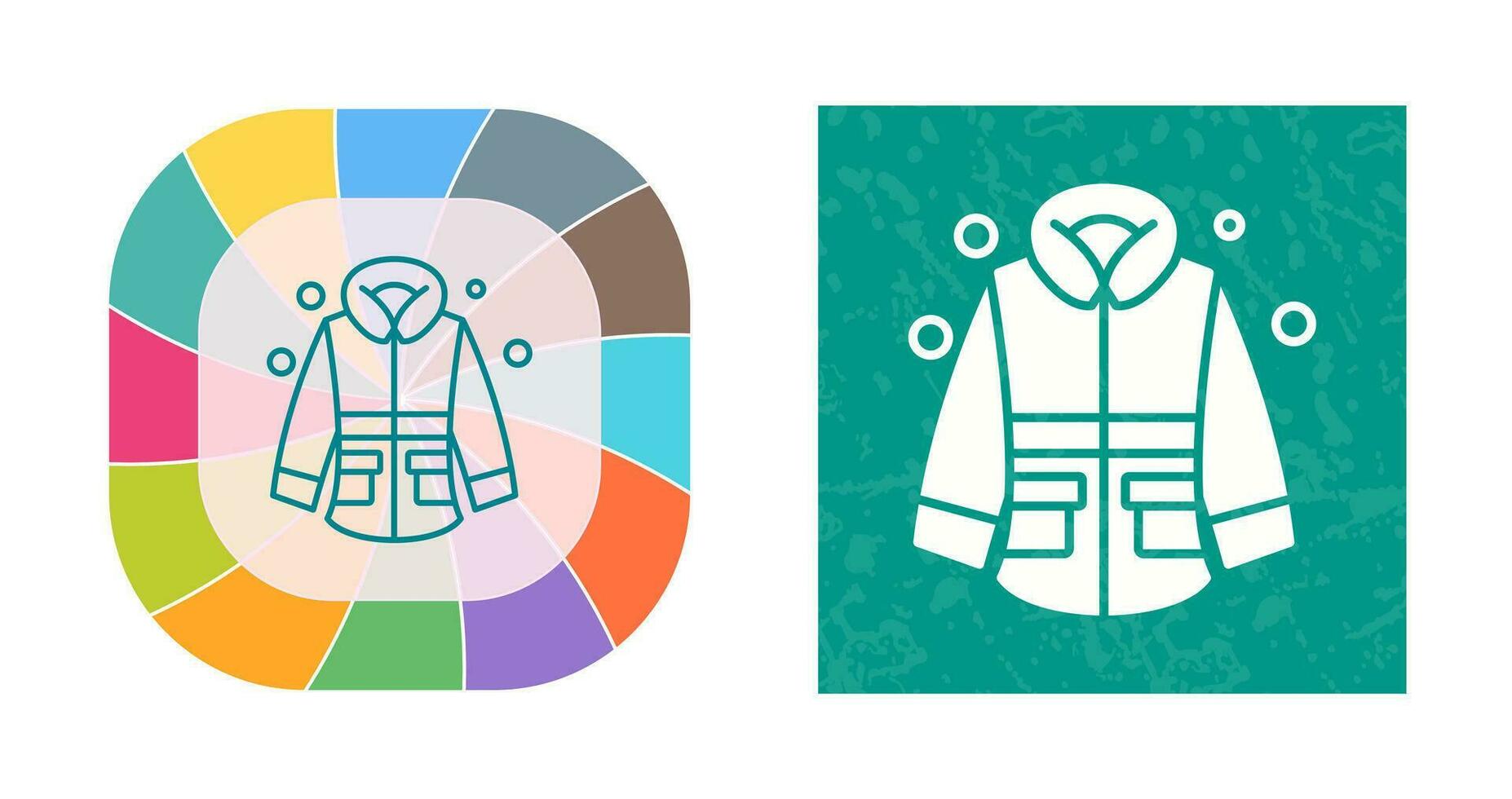 icono de vector de chaqueta de invierno