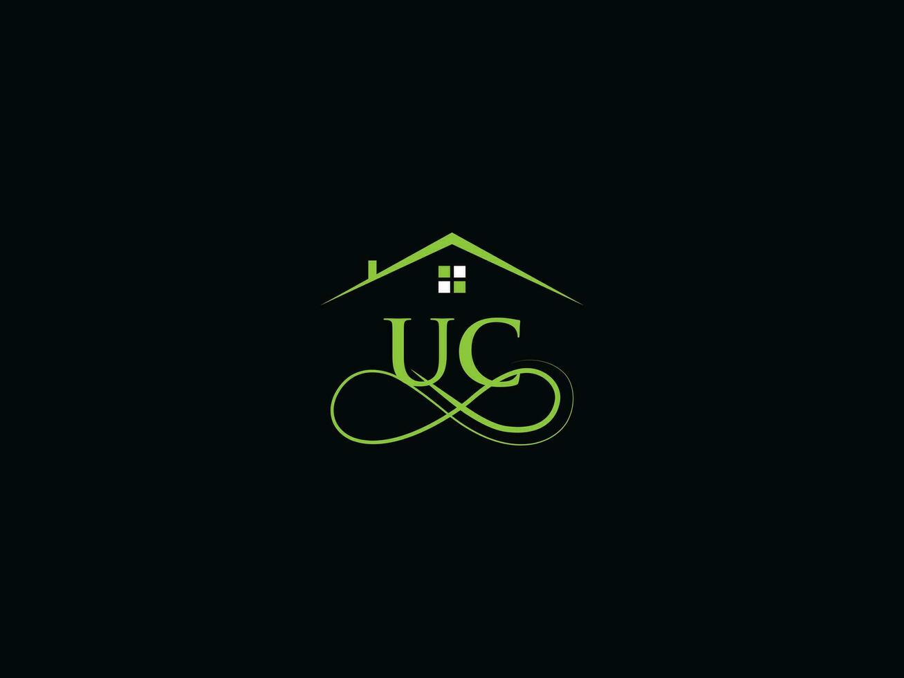 Abstract Building Uc Logo Vector, Initial UC Real Estate Business Logo vector