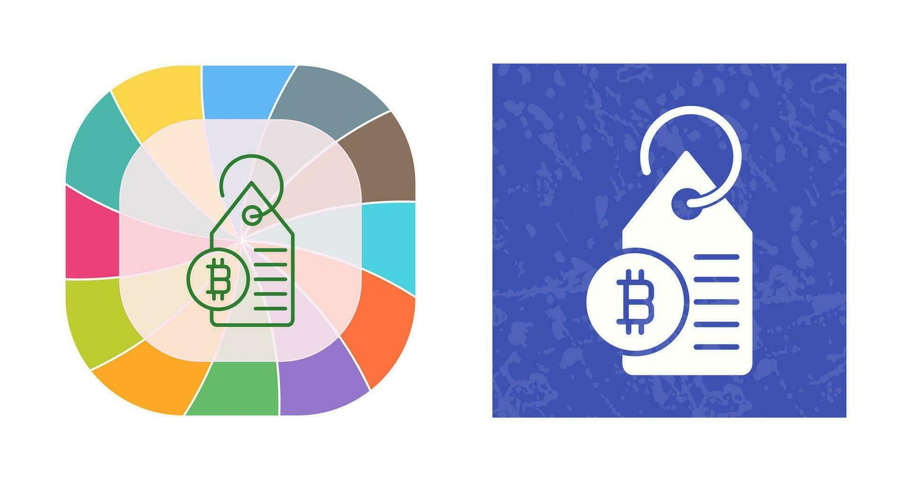 Bitcoin Label Tag Vector Icon