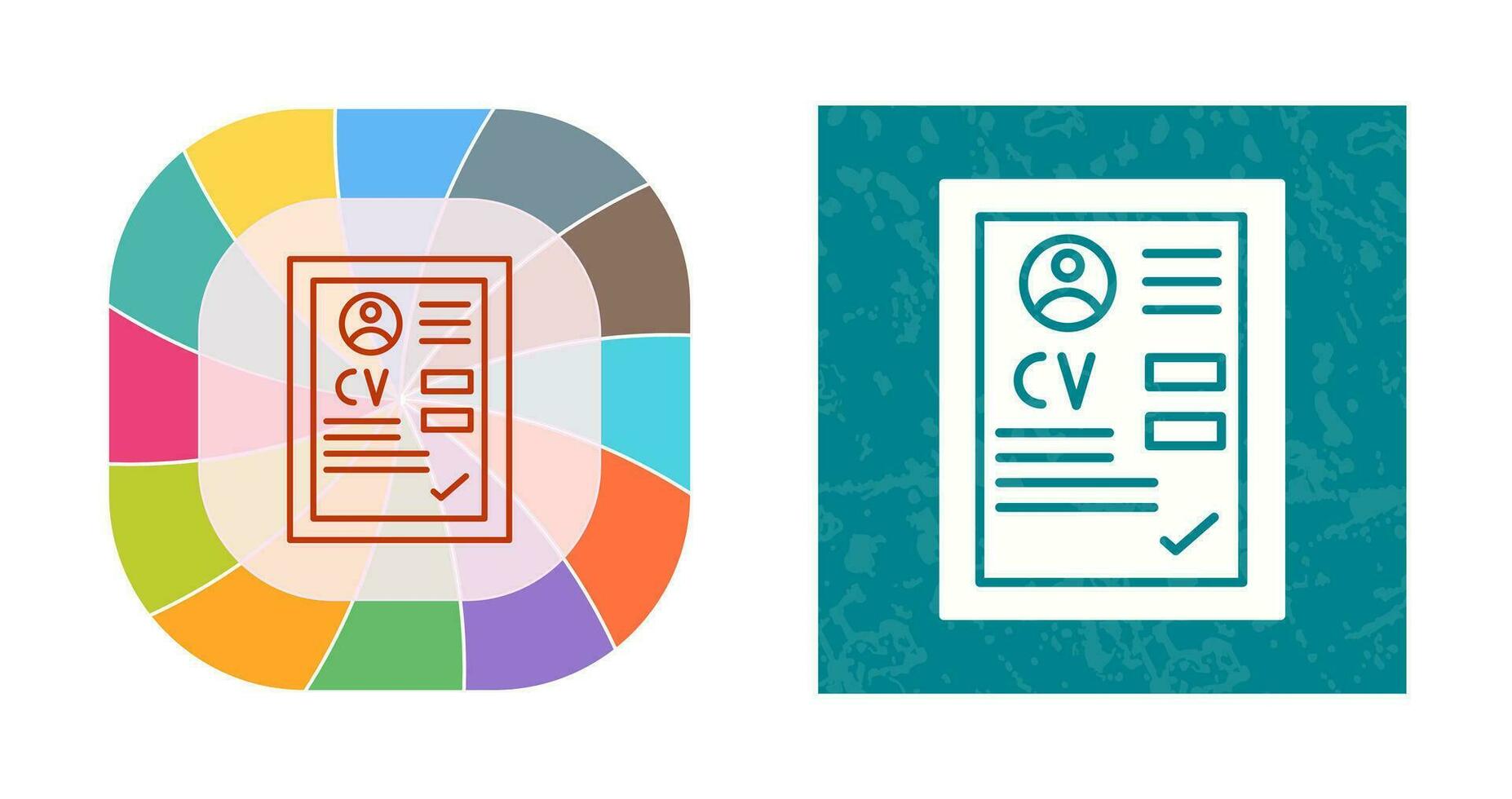 icono de vector de cv