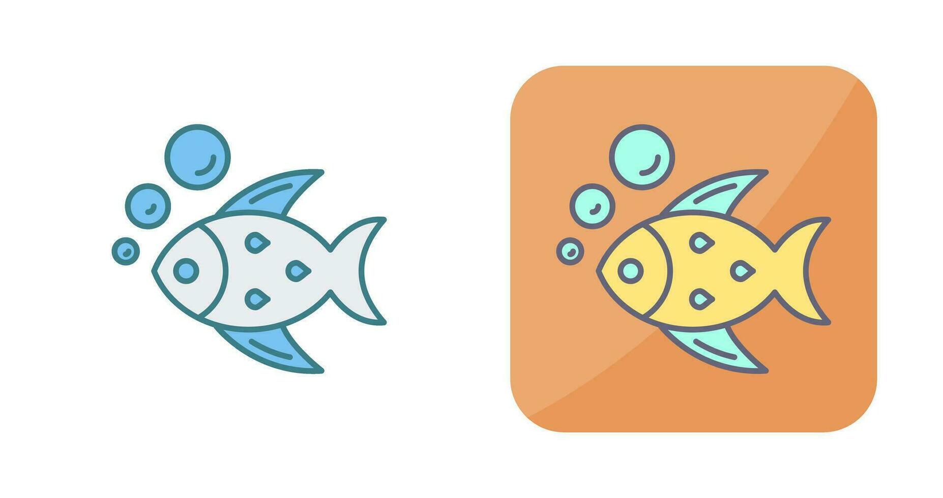 icono de vector de pescado