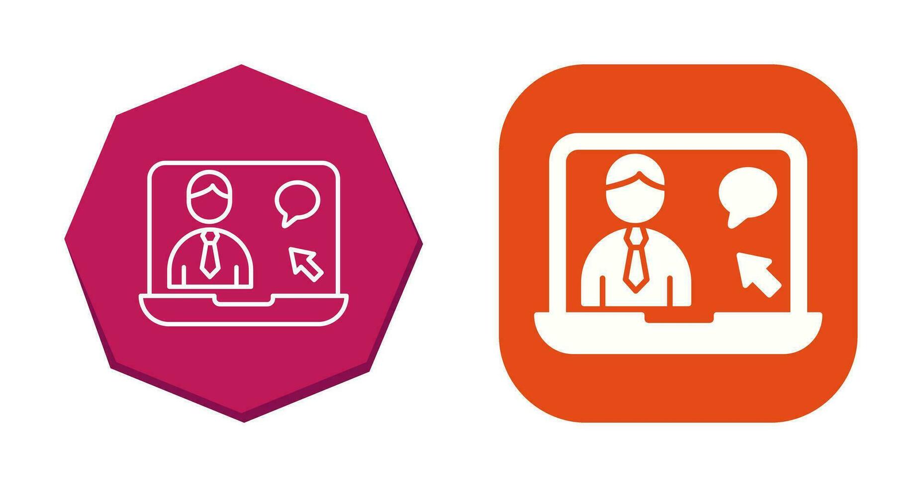 Online Interview Vector Icon