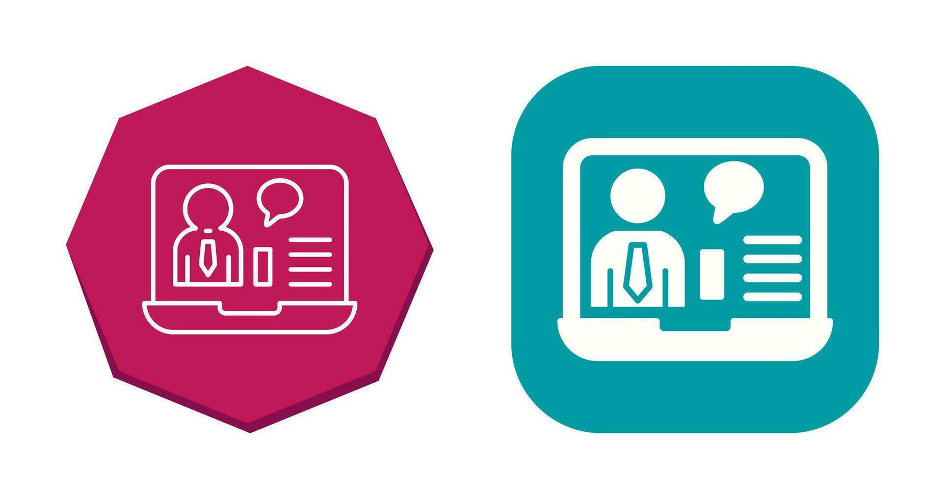Online Job Interview Vector Icon