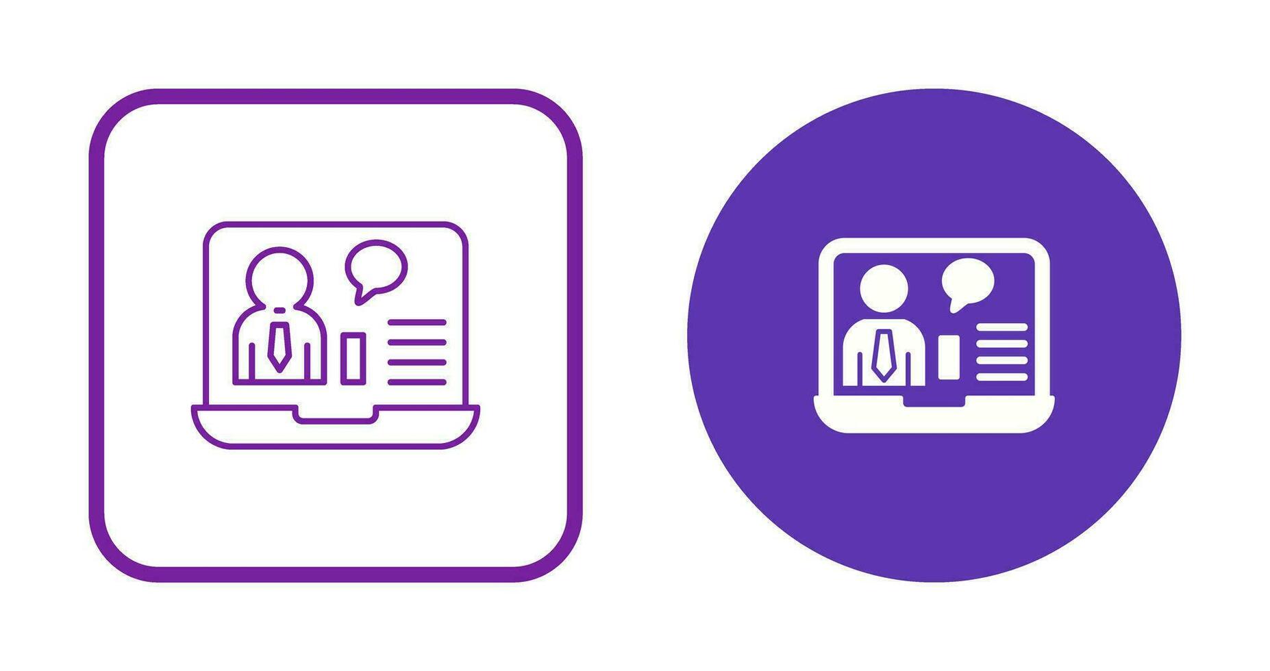 Online Job Interview Vector Icon