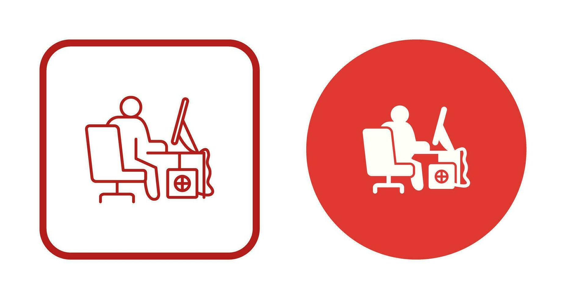 Computer Worker Vector Icon