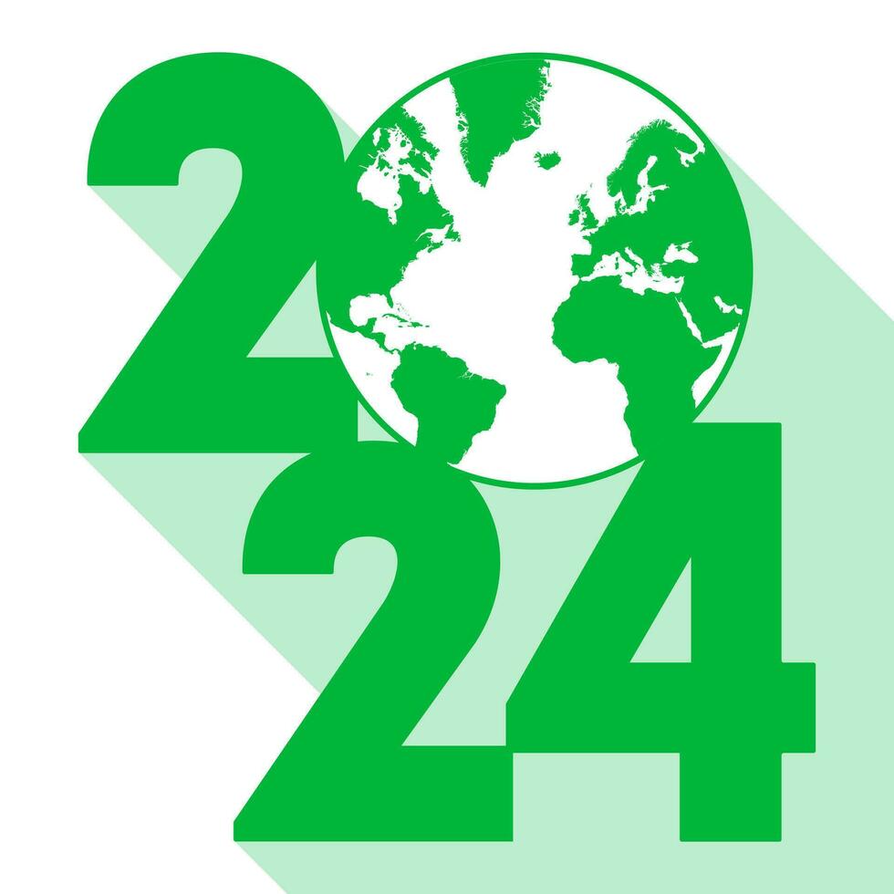 Earth day 2024 long shadow banner. Vector illustration. 33681874 Vector