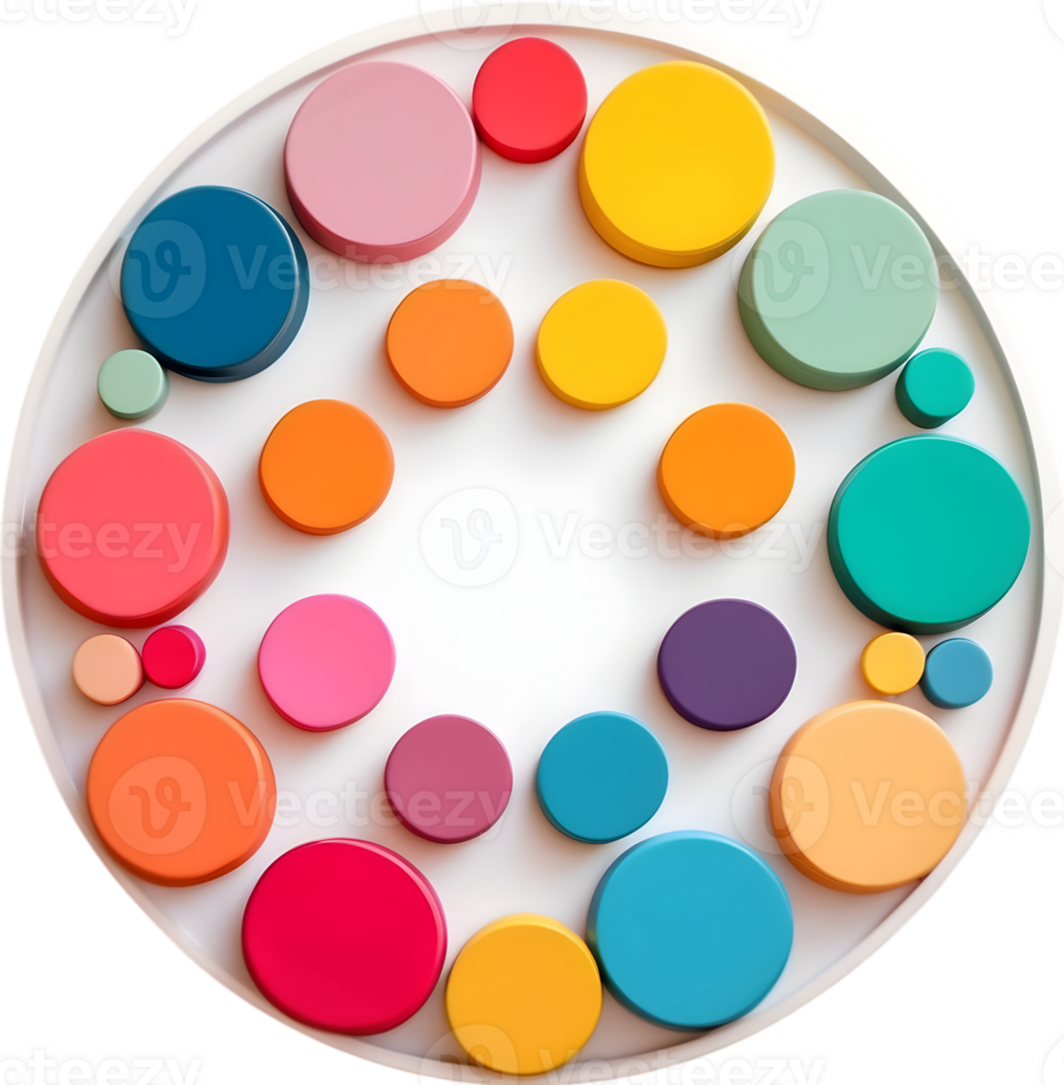 a set of colorful buttons and icons ai generative png