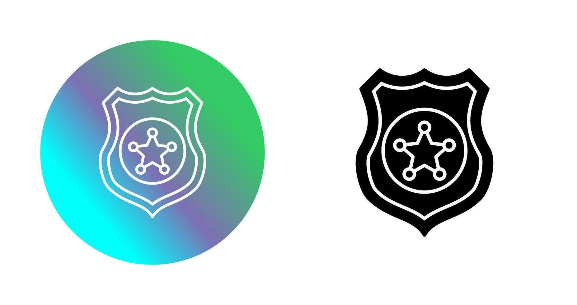 icono de vector de escudo de policía