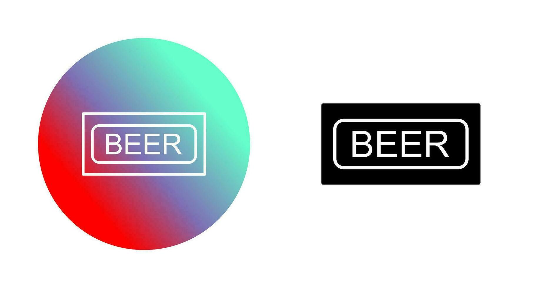 icono de vector de signo de cerveza