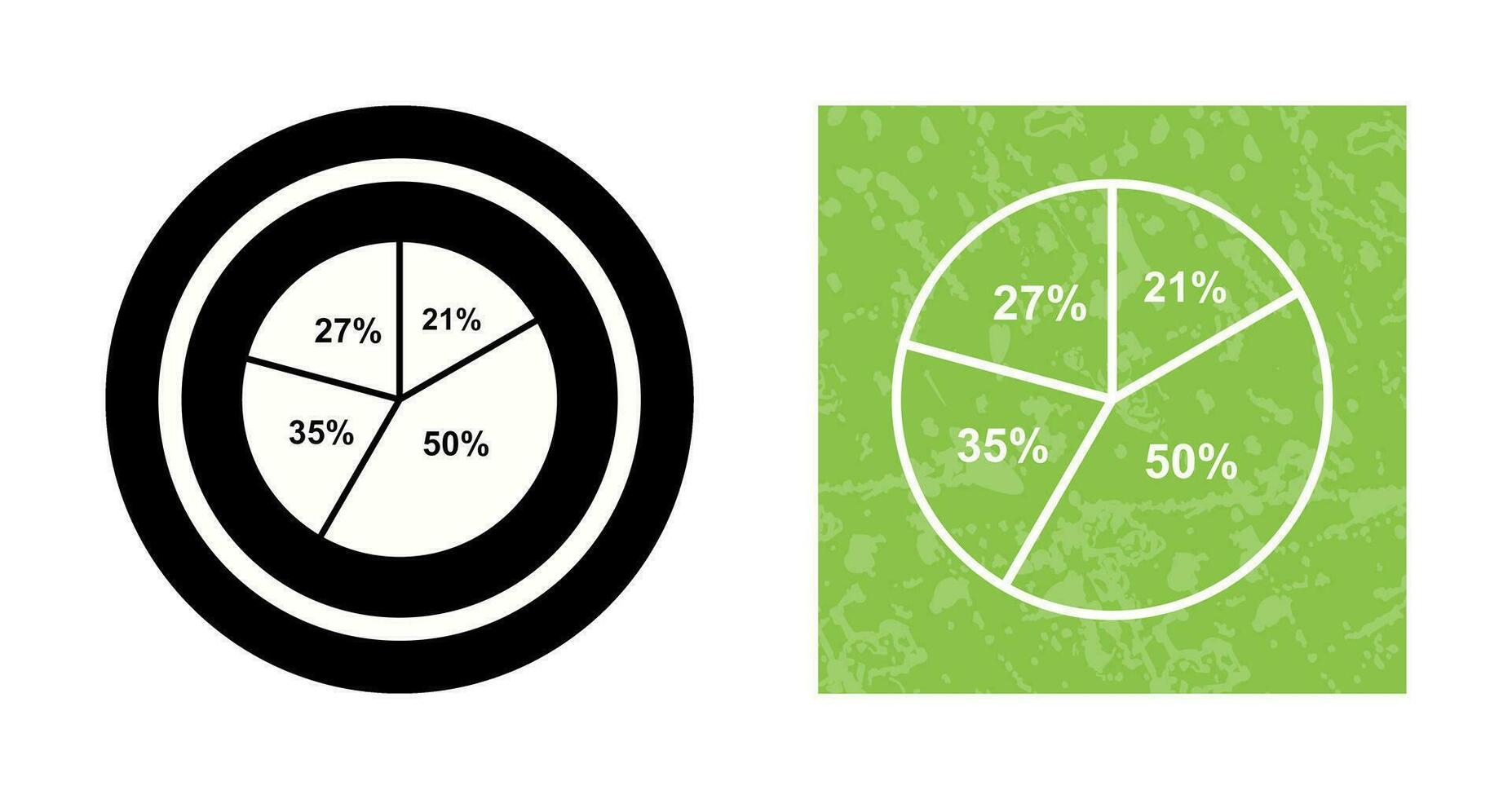 icono de vector de gráfico circular