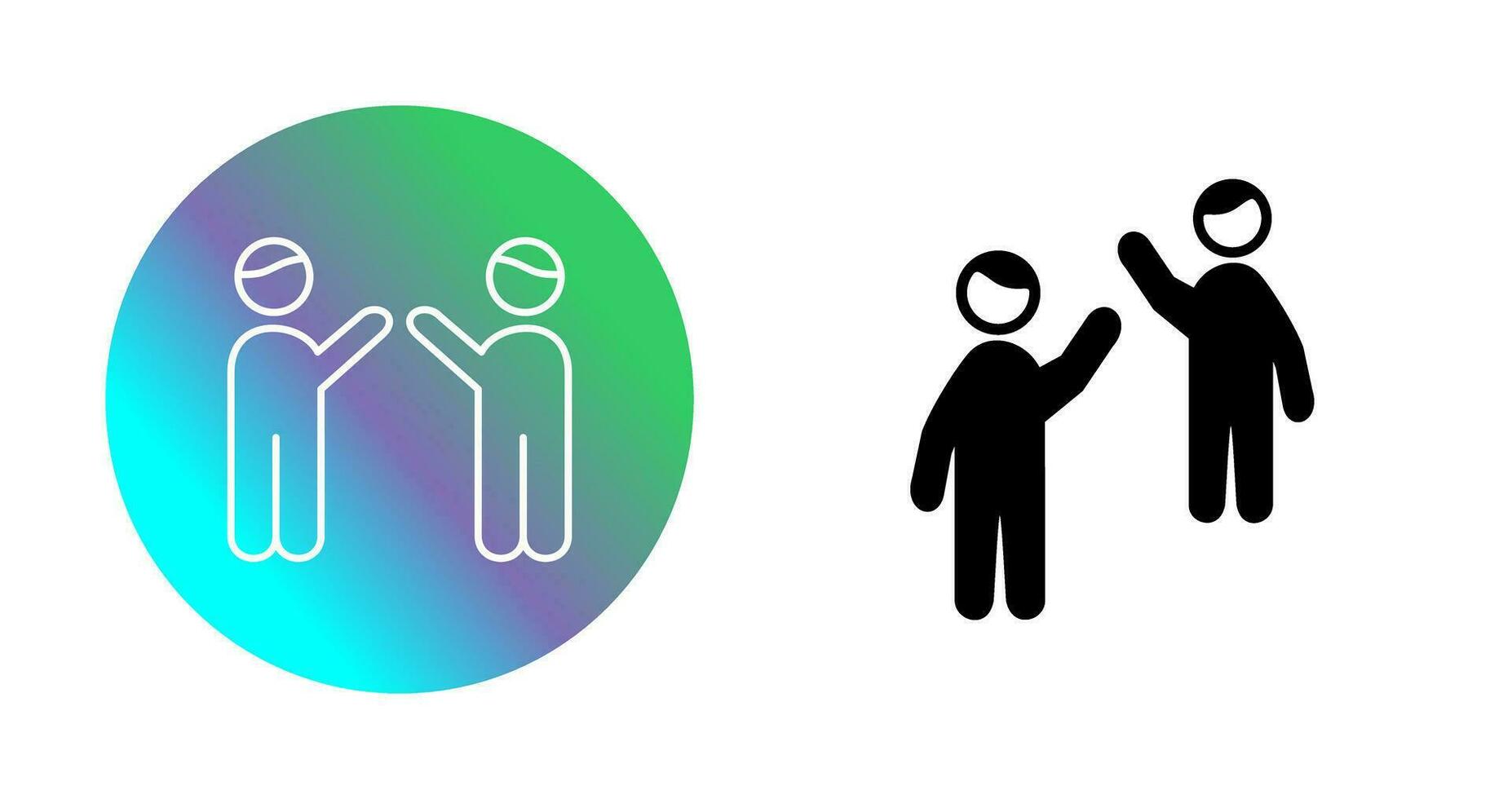 Waing to people Vector Icon