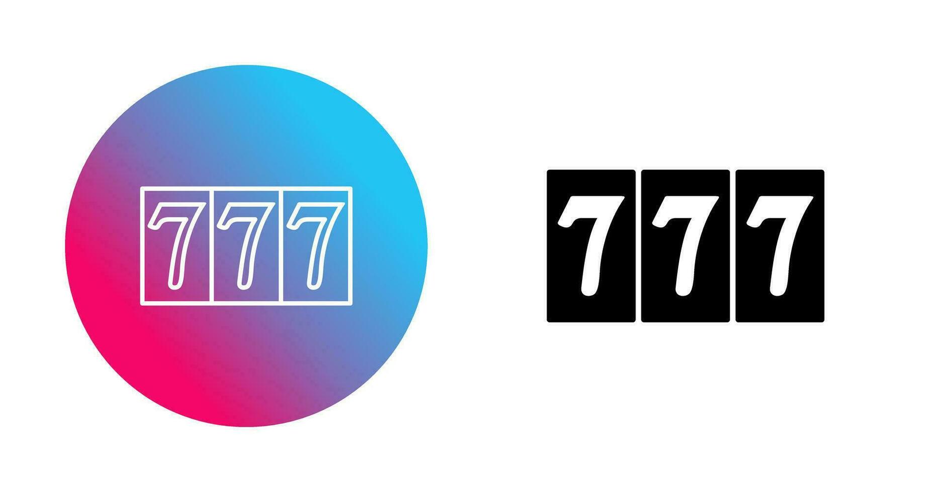 Triple Sevens Vector Icon