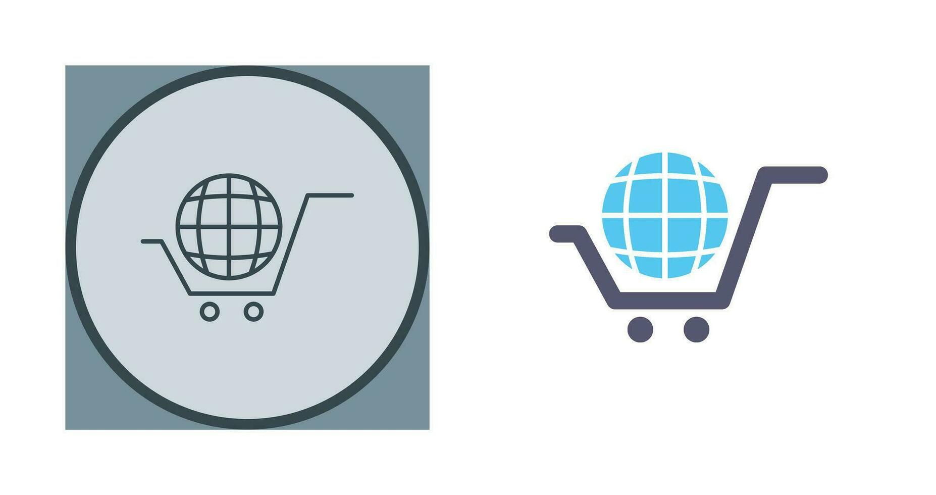 icono de vector de compras globales