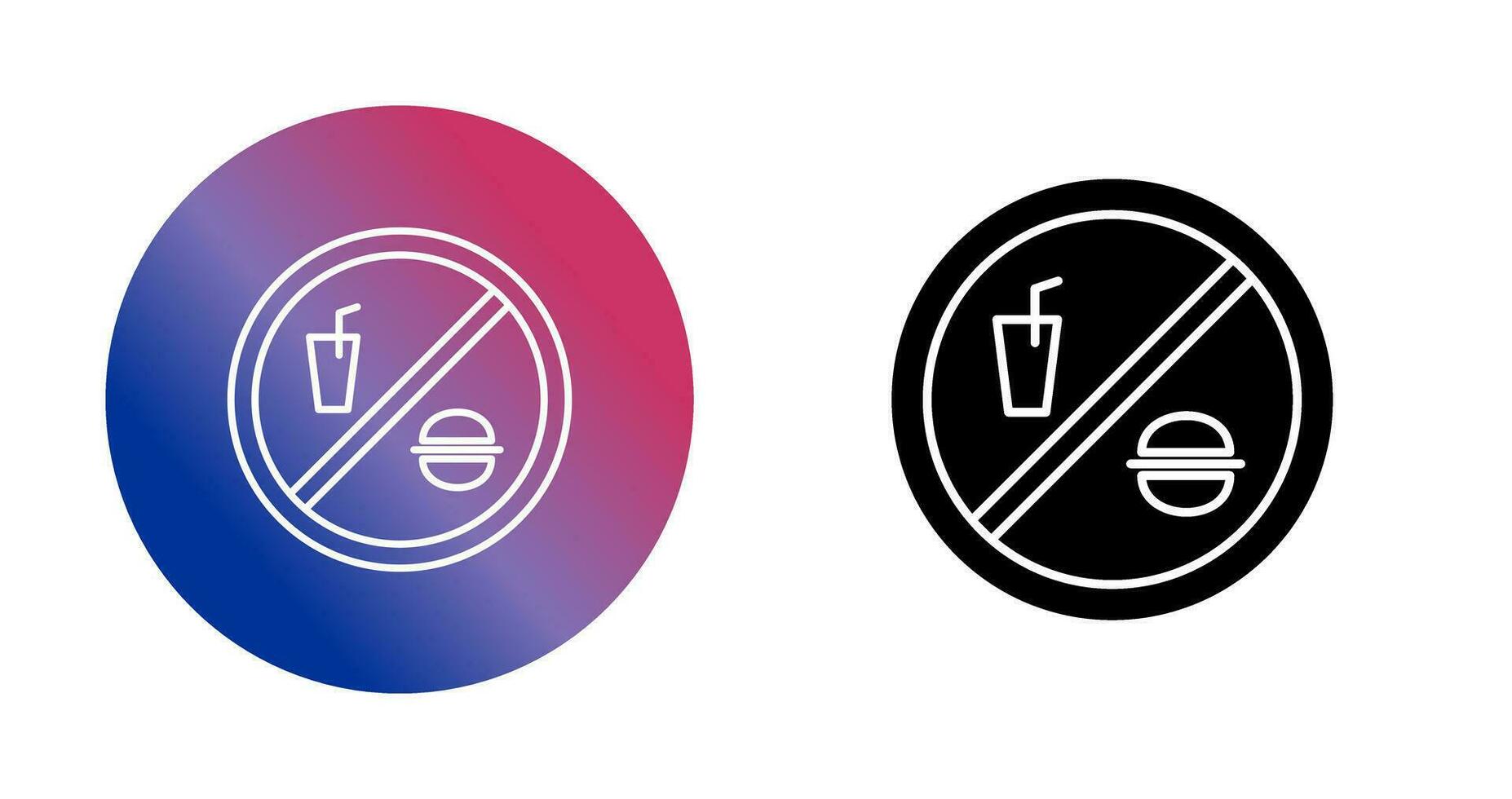 No Food or Drinks Vector Icon