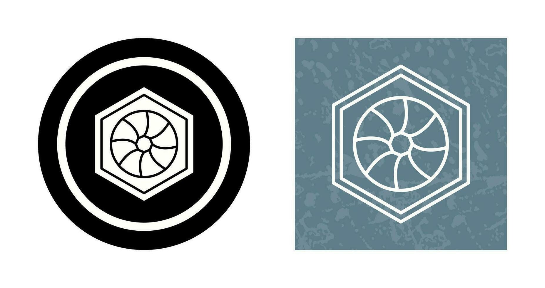 Unique Hexagonal Diaphram Vector Icon