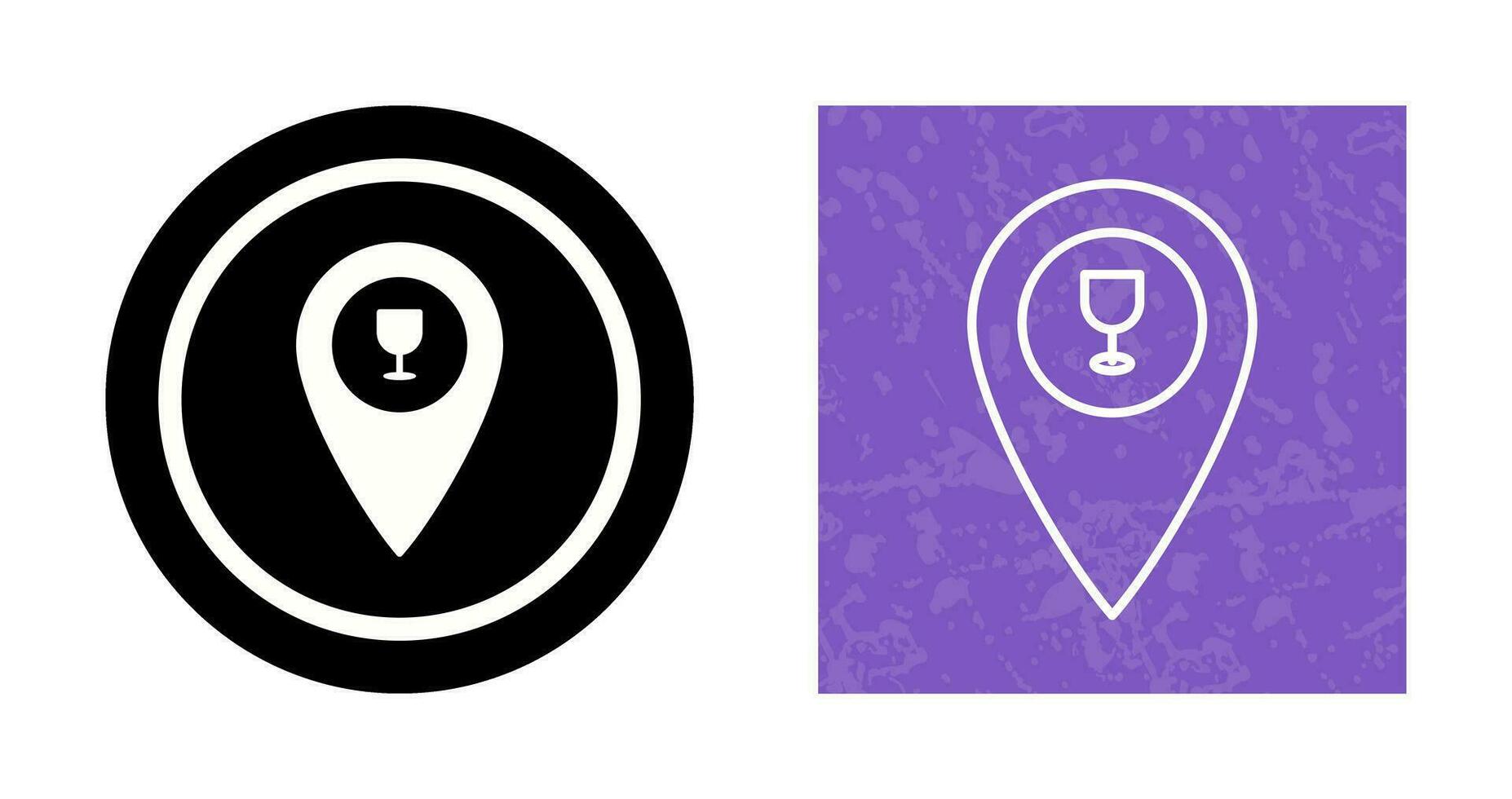 Unique Bar Location Vector Icon