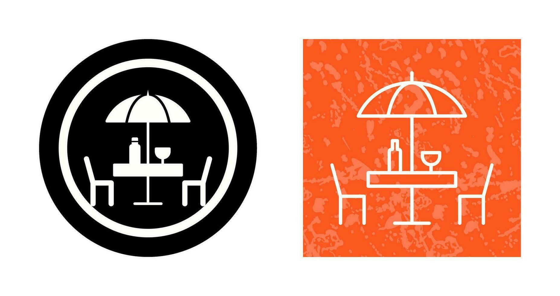 Unique Cafe Table Vector Icon