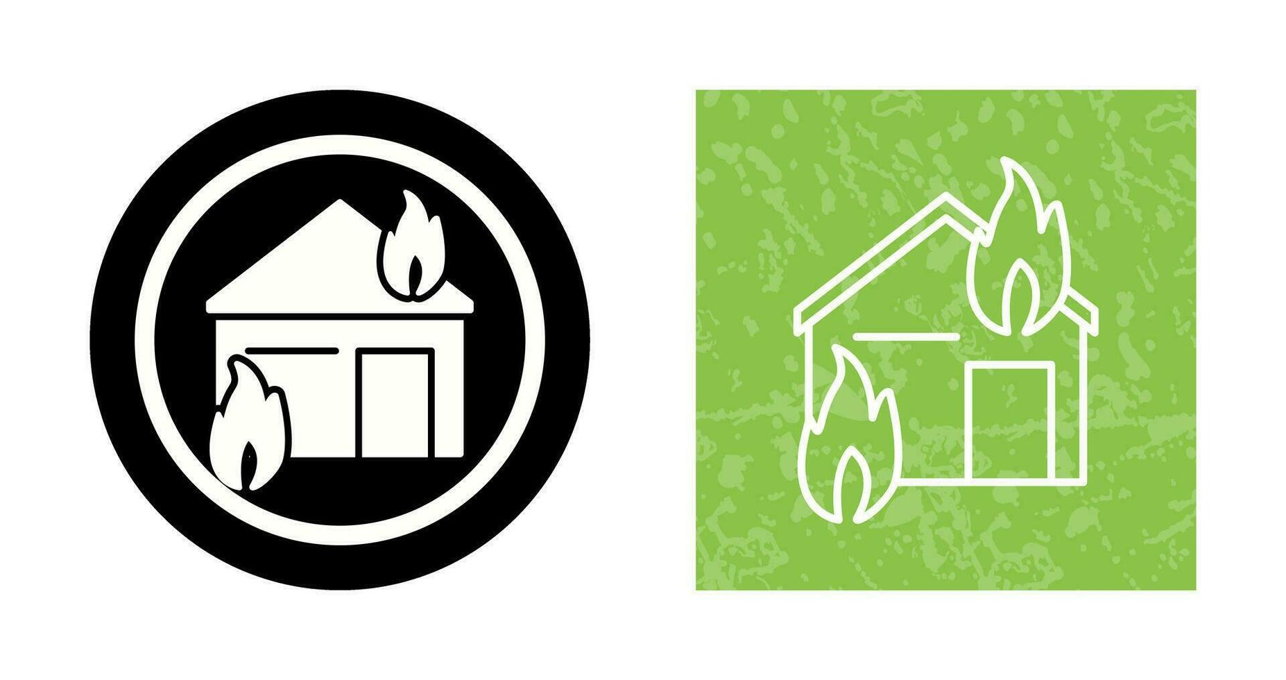 Unique Fire Consuming House Vector Icon