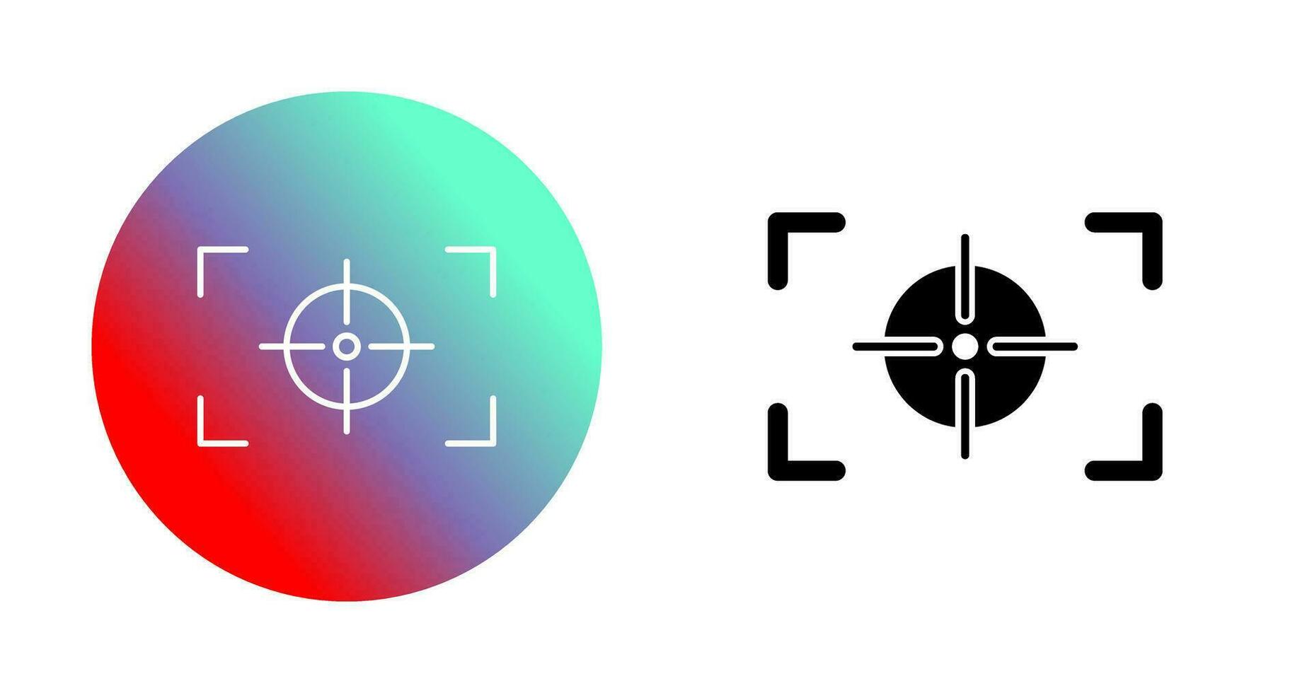 Unique Focus Horizontal Vector Icon