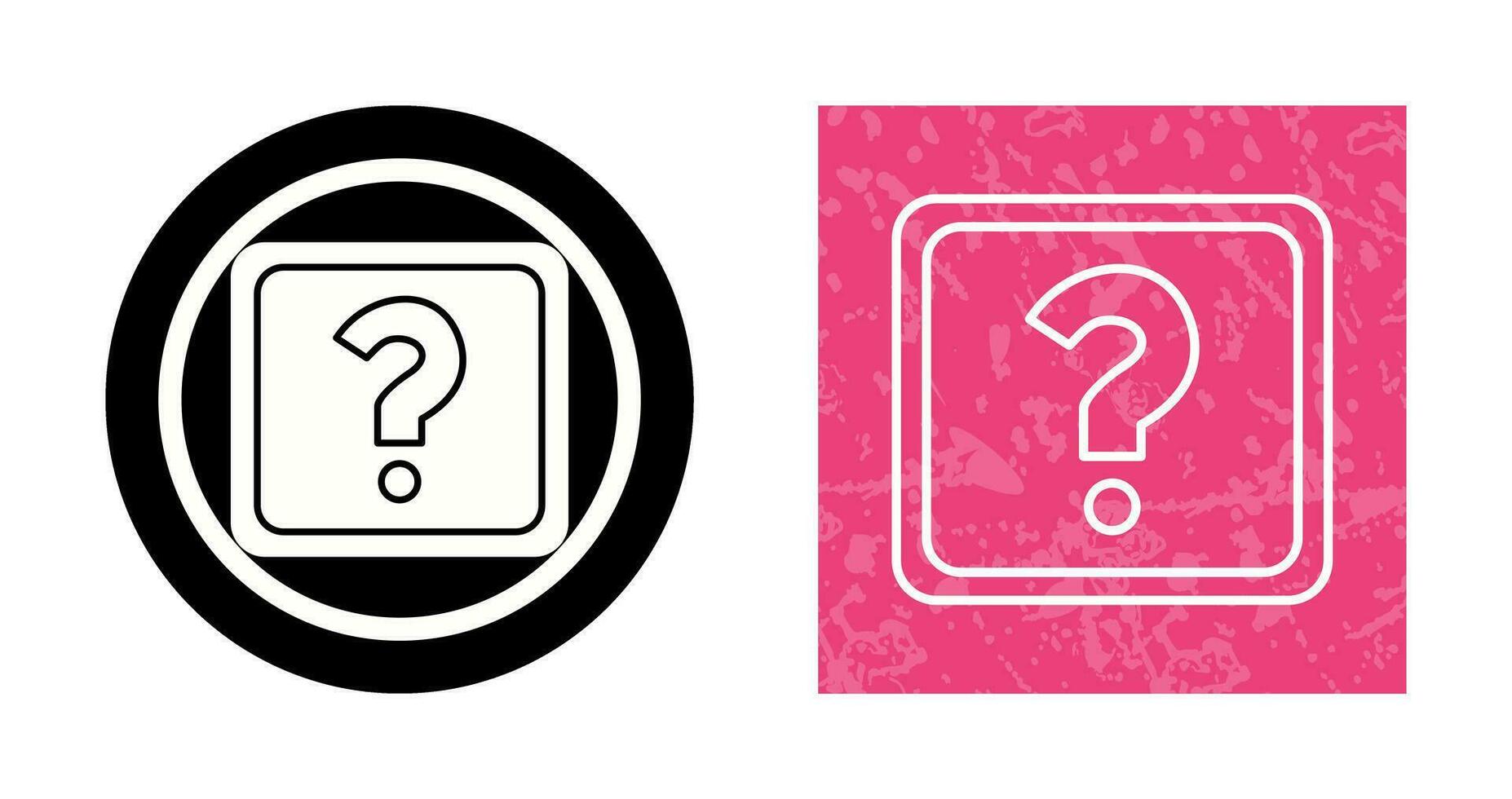 Unique Question Mark Vector Icon
