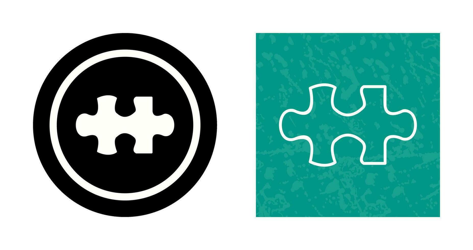 Unique Puzzle Piece Vector Icon