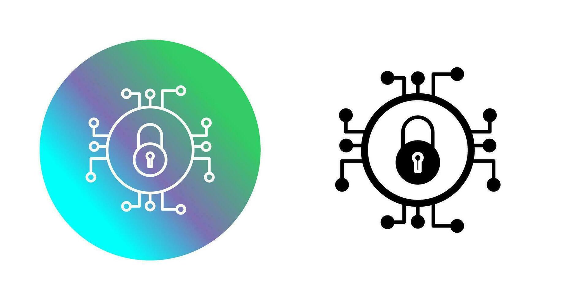 icono de vector de seguridad de datos único