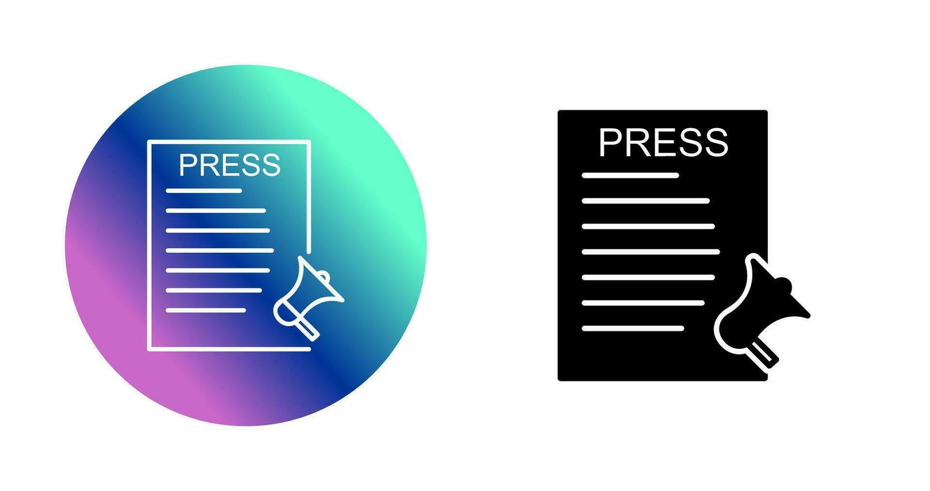 Unique Press Releases Vector Icon
