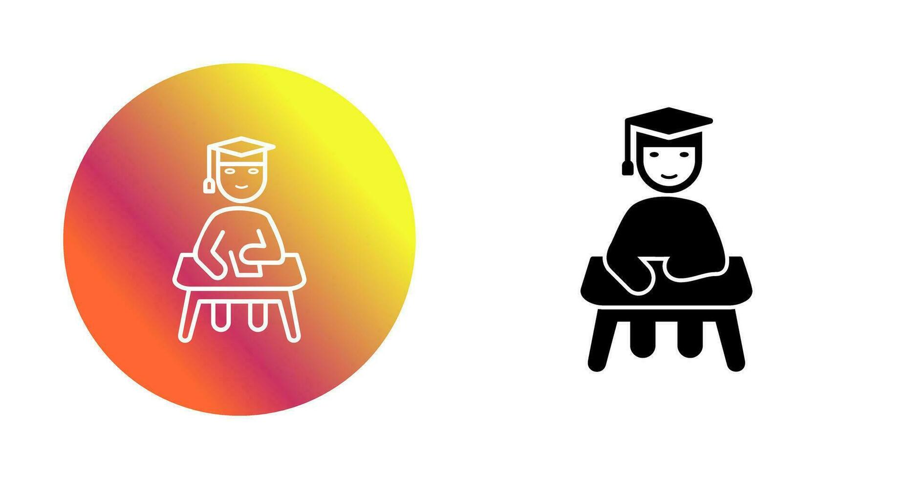 Unique Studying on Desk Vector Icon