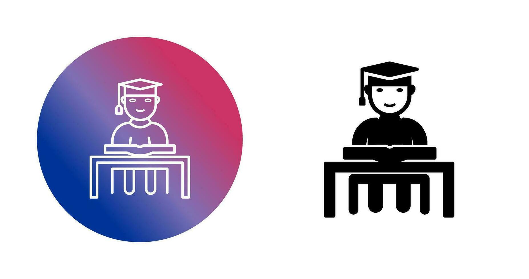 Unique Studying on Desk Vector Icon