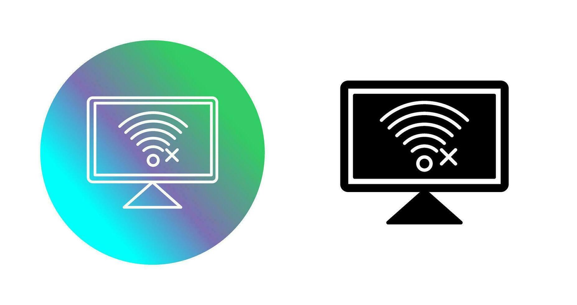 Disconnected Network Vector Icon