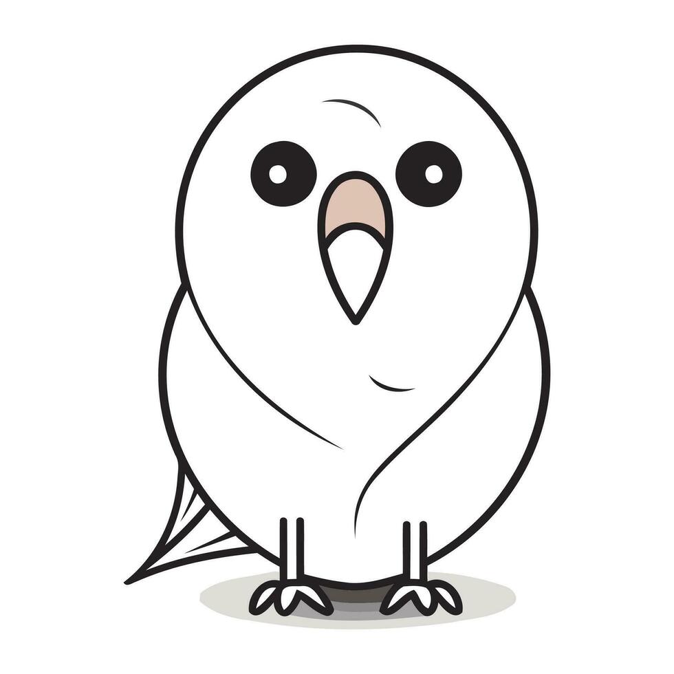 linda búho pájaro dibujos animados mascota personaje vector ilustración.