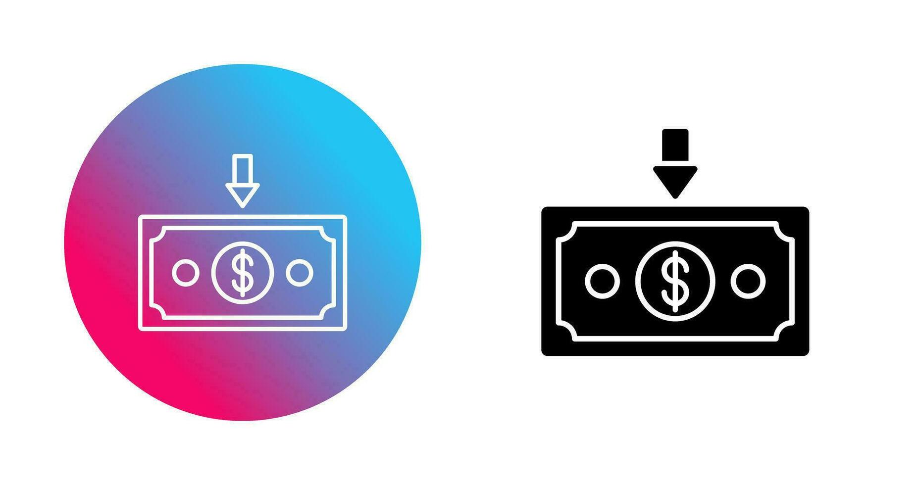 Money Down Vector Icon